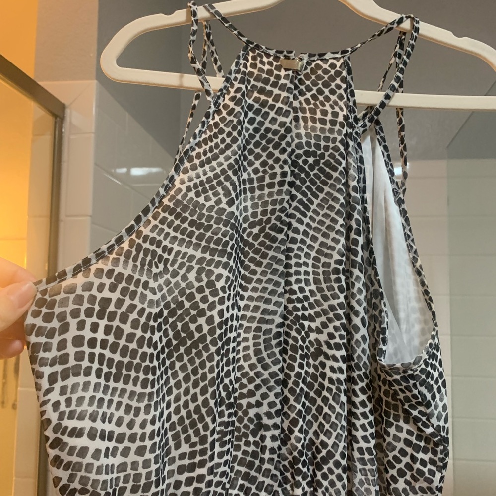NWOT! Gorgeous black and white maxi dress